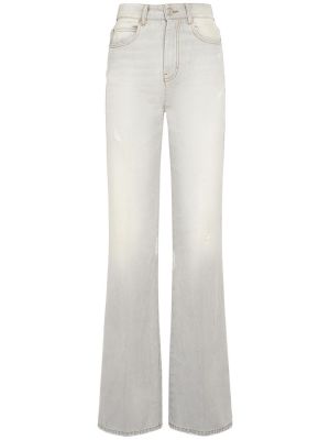 Zvonové džíny s vysokým pasem Ami Paris šedé