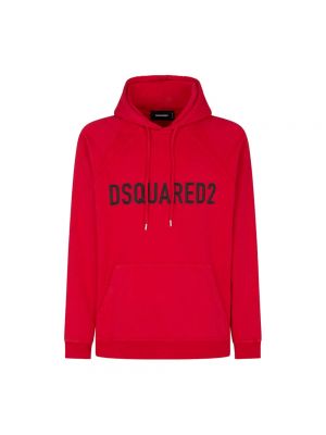 Bluza z kapturem Dsquared2 czerwona