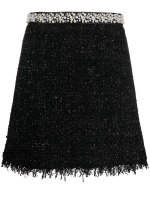 Jupe taille haute en tweed Kate Spade noir