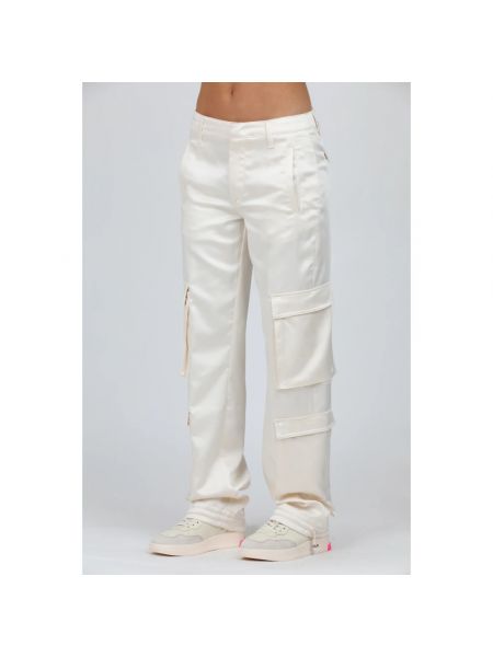 Pantalones rectos Dondup blanco