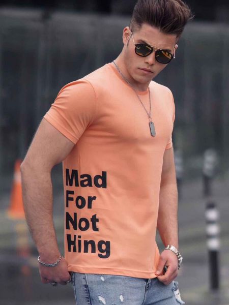 Polo krekls ar apdruku Madmext oranžs