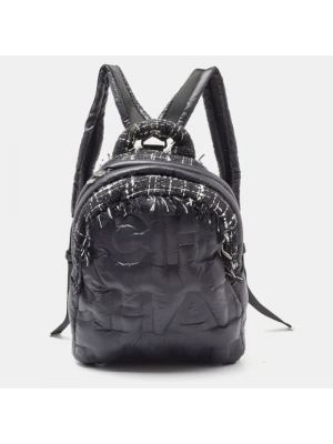 Nylonowy plecak Chanel Vintage czarny