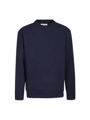 Sweter z naszywkami Maison Margiela niebieski