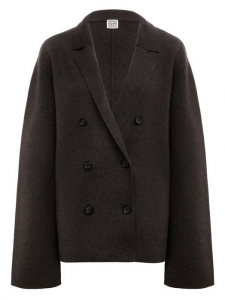 Шерстяной пиджак TotÊme коричневый