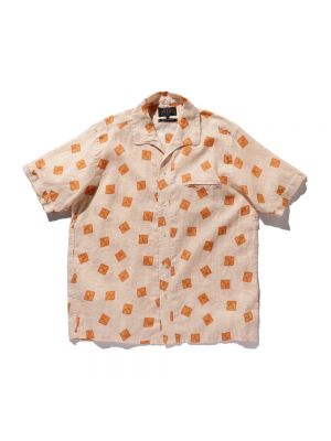 Koszula z krótkim rękawem Beams Plus pomarańczowa