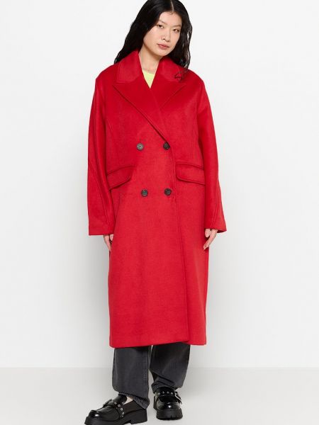 Płaszcz zimowy Selected Femme czerwony