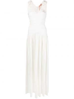 Přiléhavé večerní šaty bez rukávů na zip Nº21 - bílá