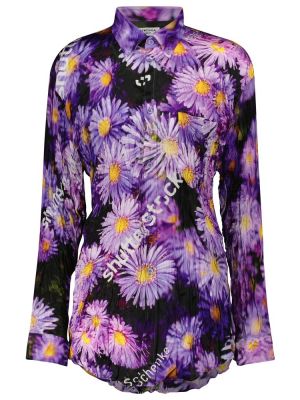 Bluză cu model floral din jacard Balenciaga violet