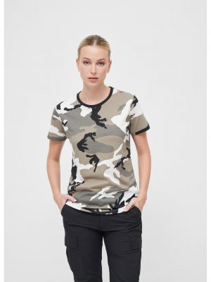T-shirt à motif mélangé Brandit gris
