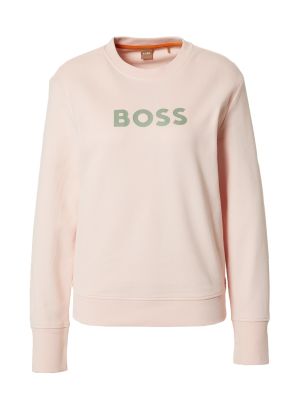 Pletená bavlnená priliehavá mikina Boss Orange - oranžová