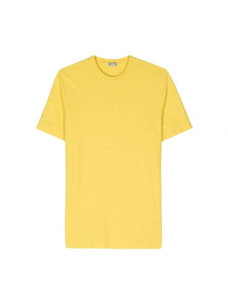 Jersey t-shirt aus baumwoll Zanone gelb