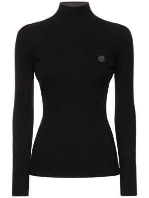 Пуловер Maison Kitsuné черно