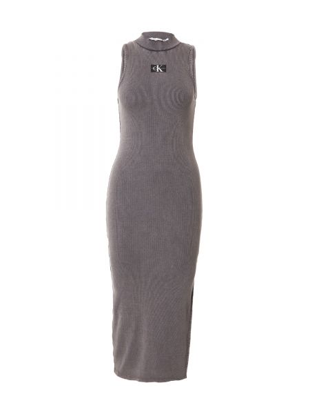 Džinsa auduma kleita Calvin Klein Jeans pelēks