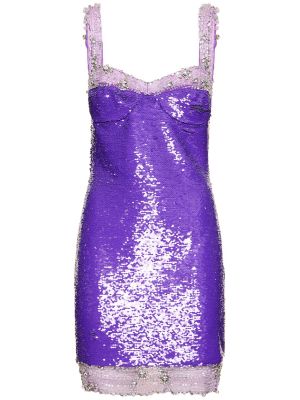 Mini vestido con lentejuelas Patbo violeta