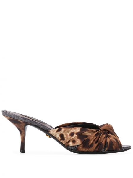 Mules leopardo Dolce & Gabbana marrón