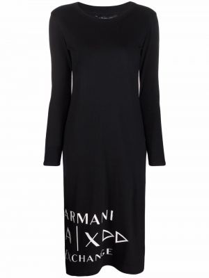 Vestido con estampado Armani Exchange negro