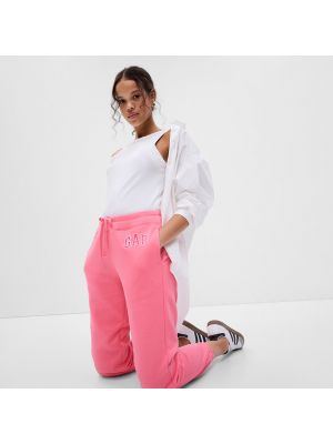 Fleecové sportovní kalhoty Gap růžové