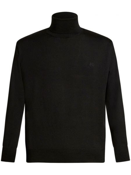 Vlnený sveter Etro čierna