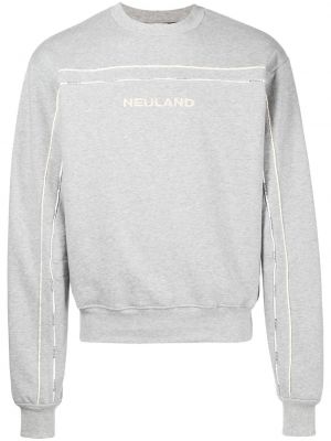 Bomull brodert sweatshirt Gmbh grå