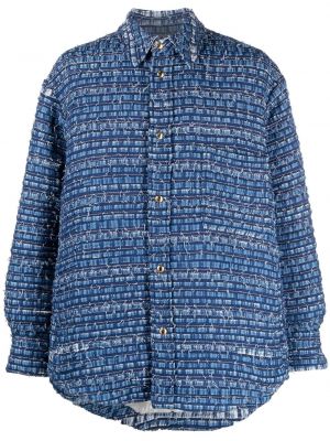 Tweed jeanshemd Thom Browne blau