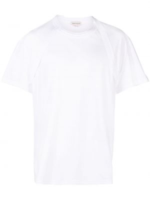 Βαμβακερή μπλούζα Alexander Mcqueen λευκό
