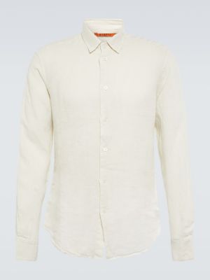 Lněná košile Barena Venezia bílá