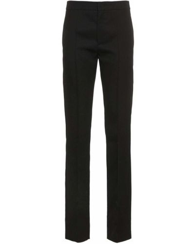 Vlněné oblekové kalhoty s kapsami Isabel Marant - černá