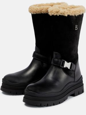 Kožené členkové topánky Bogner čierna