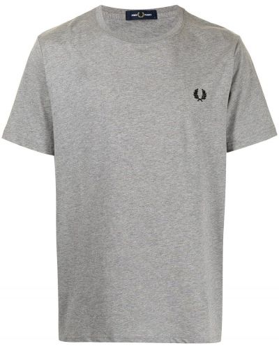 Brodert t-skjorte Fred Perry grå