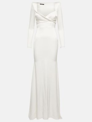 Σατέν μάξι φόρεμα Alex Perry λευκό