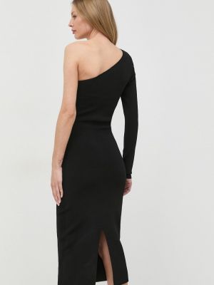 Černé midi šaty Victoria Beckham