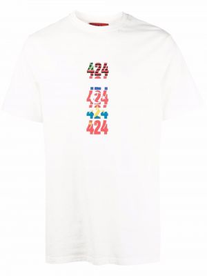 Тениска с принт 424 бяло
