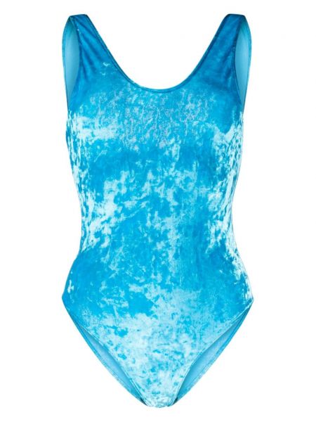 Aksamitny strój kąpielowy Forte Forte niebieski