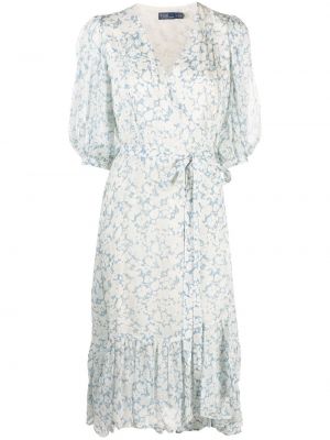 Sukienka midi w kwiatki z nadrukiem Polo Ralph Lauren