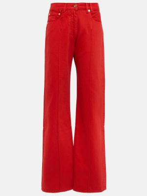 Voľné džínsy s rovným strihom Jacquemus červená