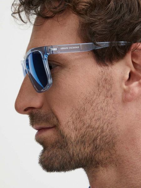 Okulary przeciwsłoneczne Armani Exchange niebieskie