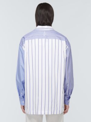 Pruhovaná bavlnená košeľa Jw Anderson modrá