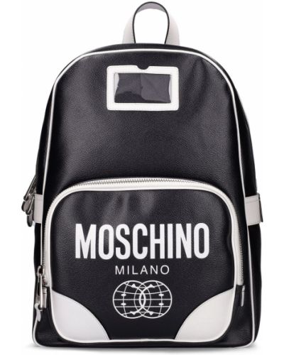 Nylon hátizsák nyomtatás Moschino fekete