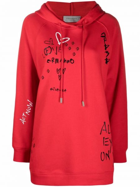 Sudadera con capucha Ermanno Ermanno rojo