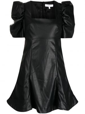 Kožené mini šaty na zip z polyesteru Likely - černá