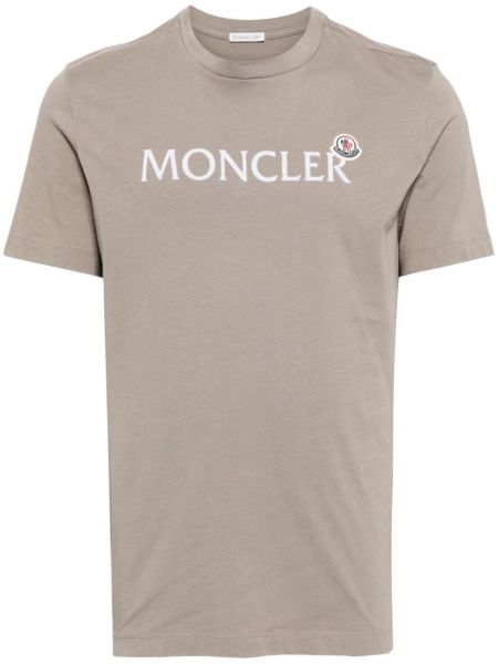 Pamučna majica Moncler siva