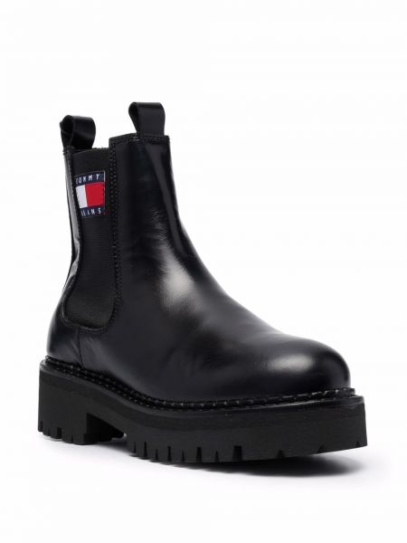 Chelsea boots en cuir Tommy Hilfiger noir