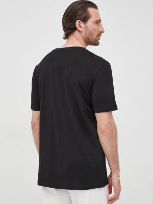 Bavlněné tričko Hugo černé