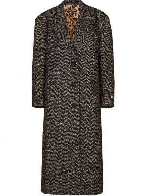 Manteau à motif chevrons Dolce & Gabbana noir