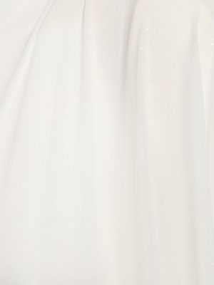 Макси рокля с v-образно деколте от джърси Balmain черно