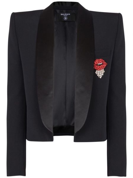 Broderet blazer Balmain sort