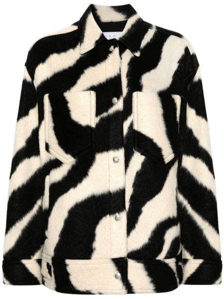 Zebra mintás jacquard dzseki Iro fekete