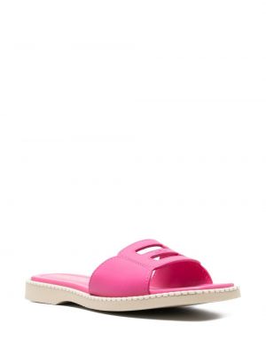 Leder sandale ohne absatz Hogan pink