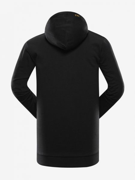 Bluza z kapturem bawełniana Alpine Pro czarna