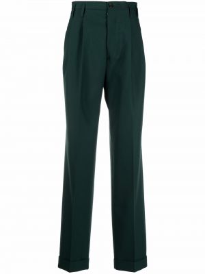 Pantalones rectos de cintura alta Maison Margiela verde